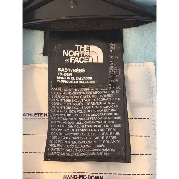 NWOT The North Face Baby Denali One-Piece Heavyweight Polartec Fleece Set 18-24M - Picture 7 of 12